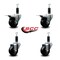 Service Caster 3'' Soft Rubber Swivel 1-1/8'' Expanding Stem Caster Set 2 Total Lock Brakes, 4PK SCC-EXTTL20S314-SRS-2-S-2-118 - alternate 3